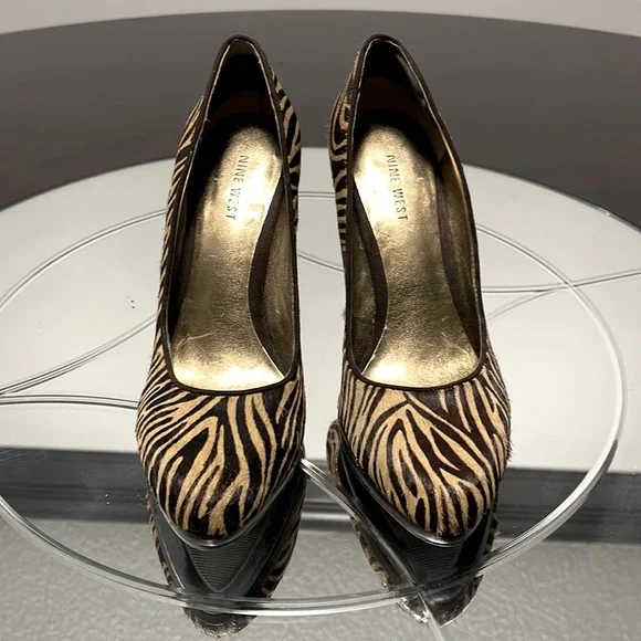 Nine west zebra print shoes best sale